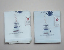 將圖片載入圖庫檢視器 Kontex gauze handkerchief Cafe TIme White - SOLOBITO