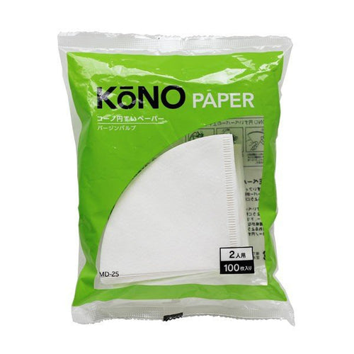 KONO 漂白濾紙 100 張  Paper Filter 100 sheets White (2 persons) - SOLOBITO